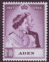 Click for more photos and details Aden 1949 KGVI Royal Silver Wedding 10r Mauve Mint SG31