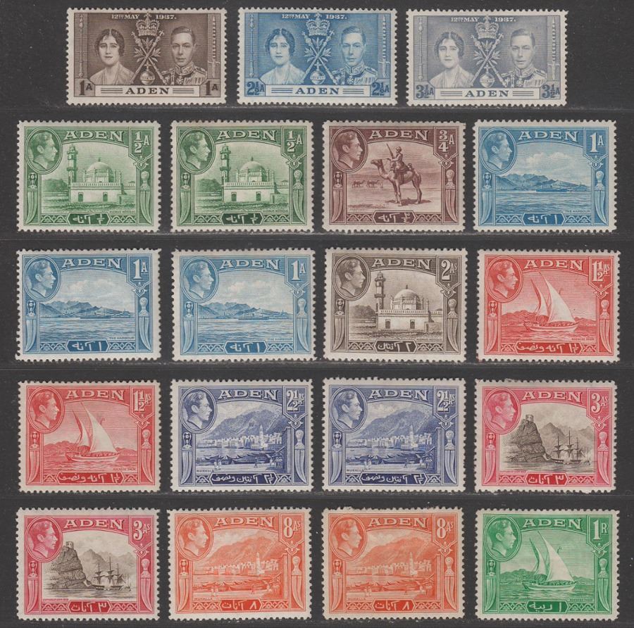 Aden 1937-51 King George VI Selection Mint 
