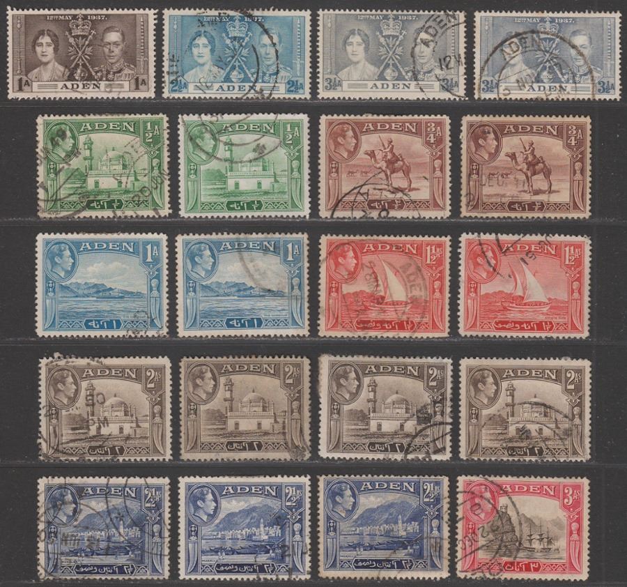 Aden 1937-51 King George VI Selection Used