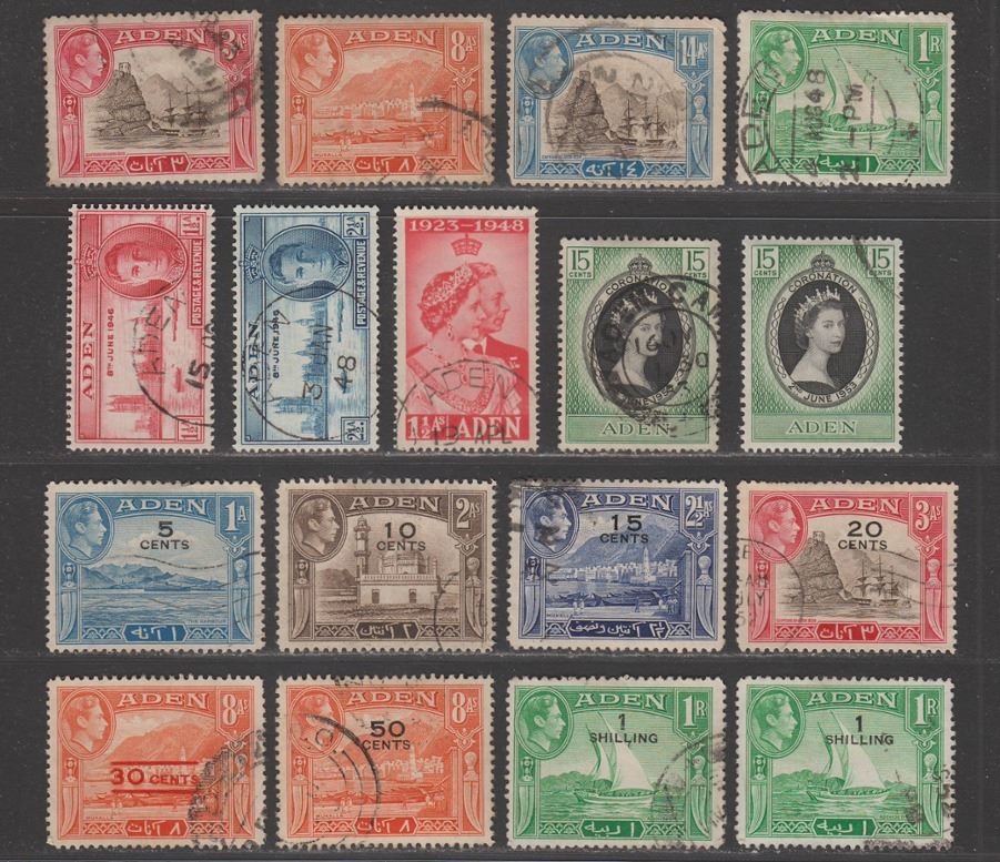 Aden 1937-51 King George VI Selection Used