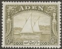 Click for more photos and details Aden 1937 KGVI Dhow 10r Olive-Green Mint SG12 cat £750