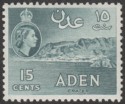 Aden 1962 QEII 15c Greenish Slate Mint SG53b