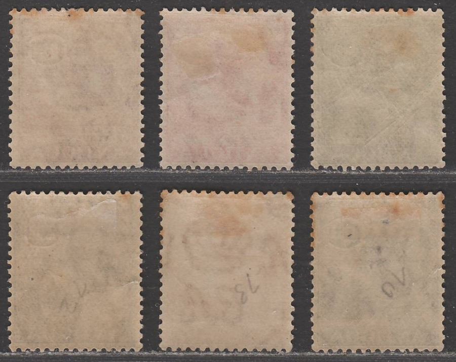 Antigua 1921-29 King George V Part Set to 2½ Mint with tone spots