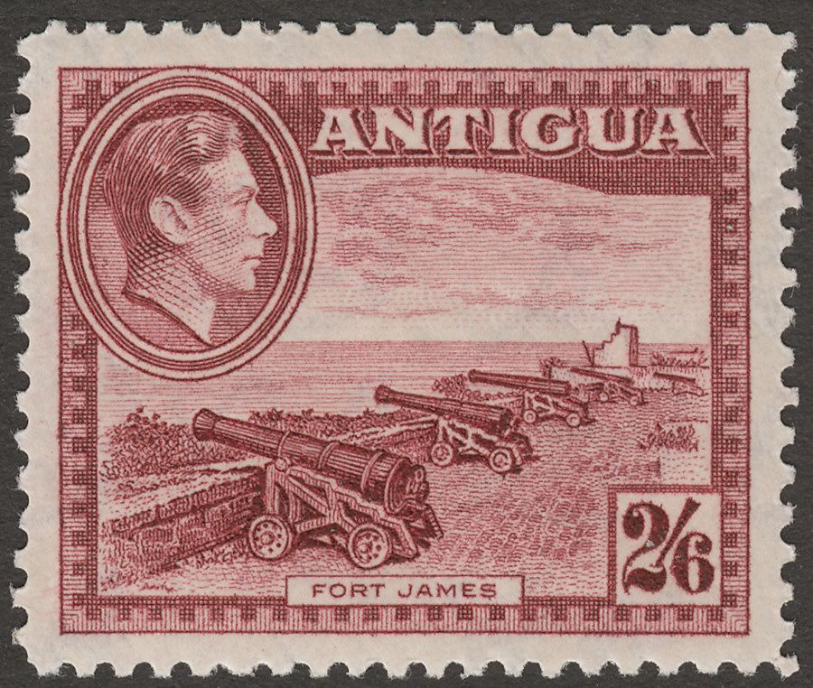 Antigua 1938 KGVI 2sh6d Brown-Purple Mint SG106