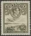 Antigua 1938 KGVI 5sh Olive-Green Mint SG107