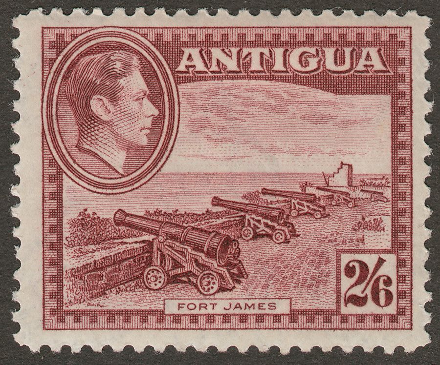 Antigua 1938 KGVI 2sh6d Brown-Purple Mint SG106