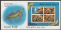 Click for more photos and details Ascension 1994 QEII Green Turtles Illustrated Official First Day Cover Used