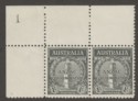 Australia 1935 KGV 1sh Anzac Plate 1 Pair Mint SG155