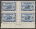 Click for more photos and details Australia 1934 KGV 3d Merino Ram Mint Ash Imprint Block SG151
