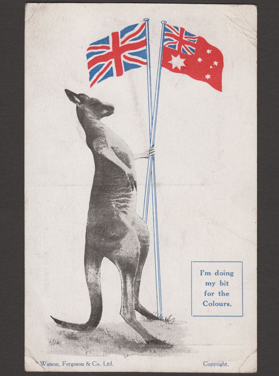 Australia 1915 KGV 1d Used on Christmas Postcard to UK with SARINA Postmark