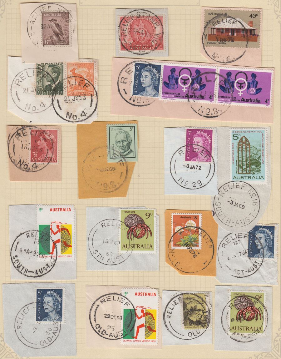 Australia 1946-70 KGVI-QEII Selection Used with various Relief Postmarks
