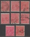 Click for more photos and details Australia 1914 KGV Head 1d Shades Selection Used SG21