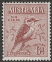Australia 1932 KGV Kookaburra 6d Red-Brown Mint SG146