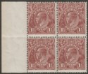 Click for more photos and details Australia 1919 KGV 1½d Brown wmk Multi Block of Four UM Mint SG52 cat £52