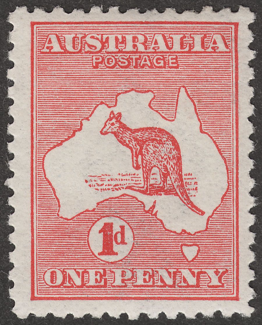 Australia 1913 KGV Roo 1d Red Die IIA wmk Wide Crown Mint SG2e
