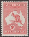 Click for more photos and details Australia 1913 KGV Roo 1d Red Die IIA wmk Wide Crown Mint SG2e