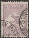 Australia 1929 KGV Roo 9d Violet wmk Small Multi Used SG108