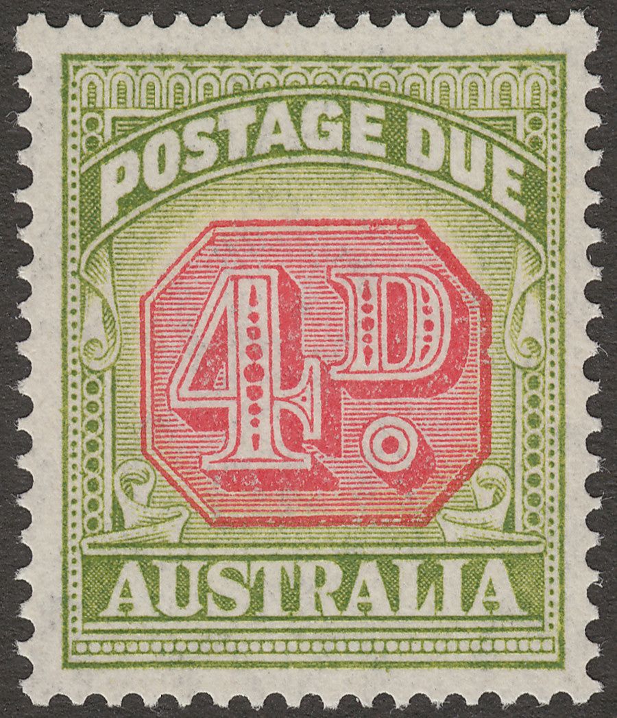 Australia 1938 KGVI Postage Due 4d Mint SG D116
