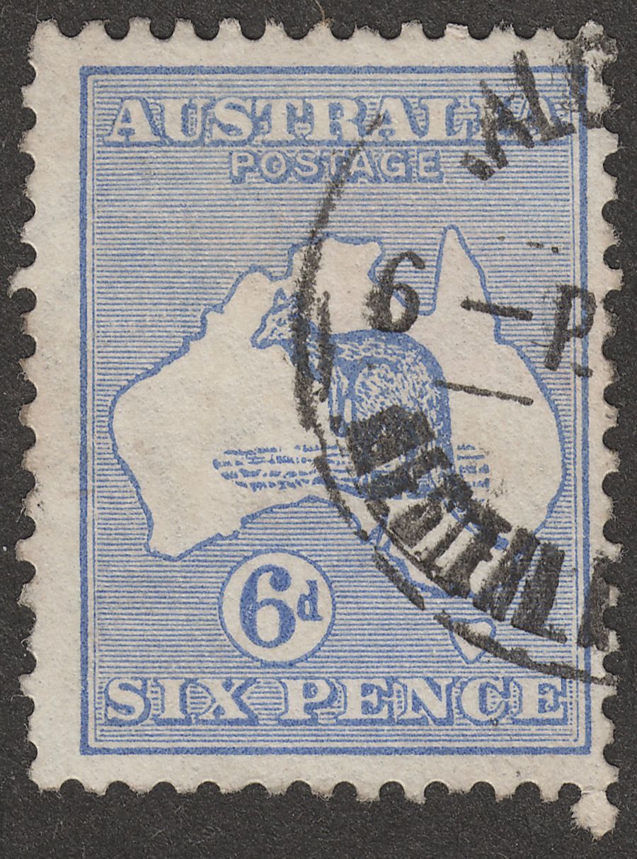 Australia 1915 Roo 6d Ultramarine wmk Pointed Crown Used SG26 cat £22
