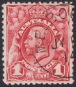 Australia 1914 KGV Engraved 1d Red Used with JY 17 14 CTO Postmark SG17