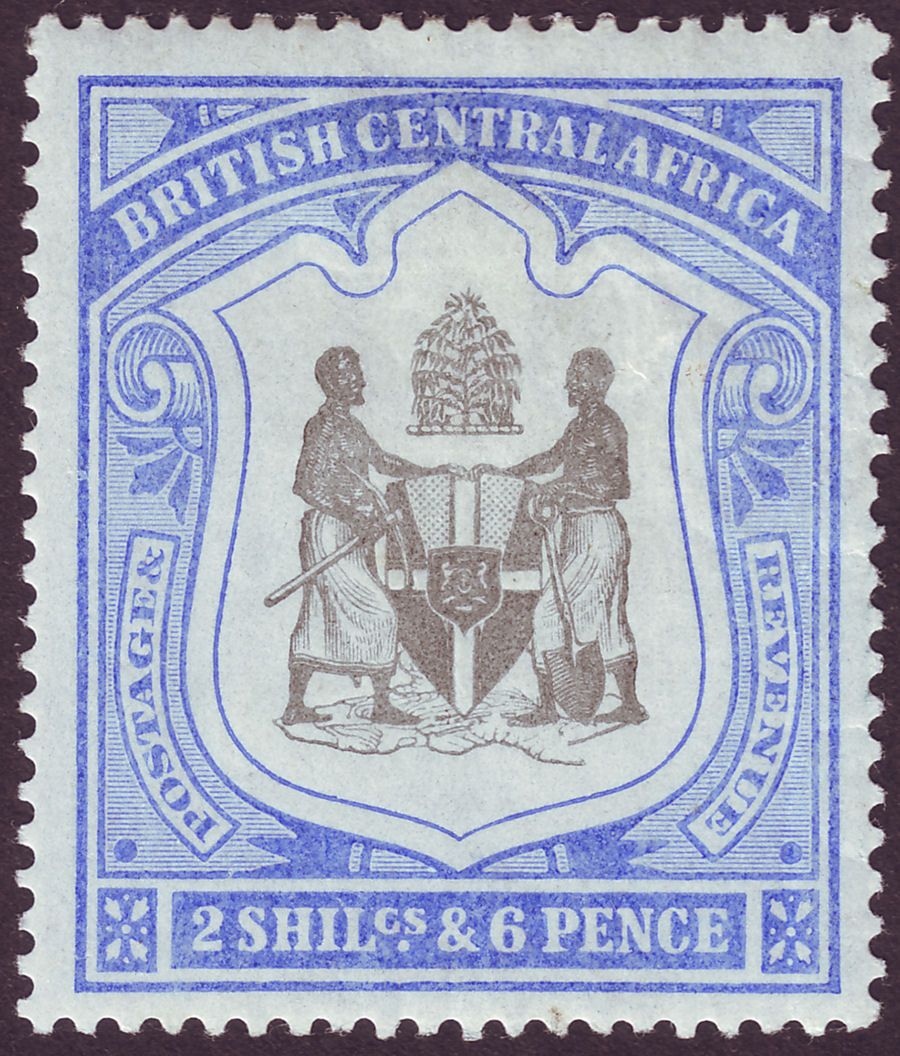 British Central Africa 1897 QV 2sh6d Black and Ultramarine Mint SG48