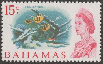 Bahamas 1967 QEII 5c Sea Garden Toned Paper SG304