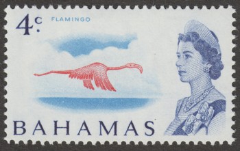 Bahamas 1967 QEII 4c Flamingo Toned Paper SG298