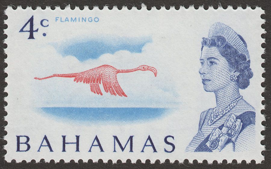 Bahamas 1967 QEII 4c Flamingo White Paper Mint SG298a