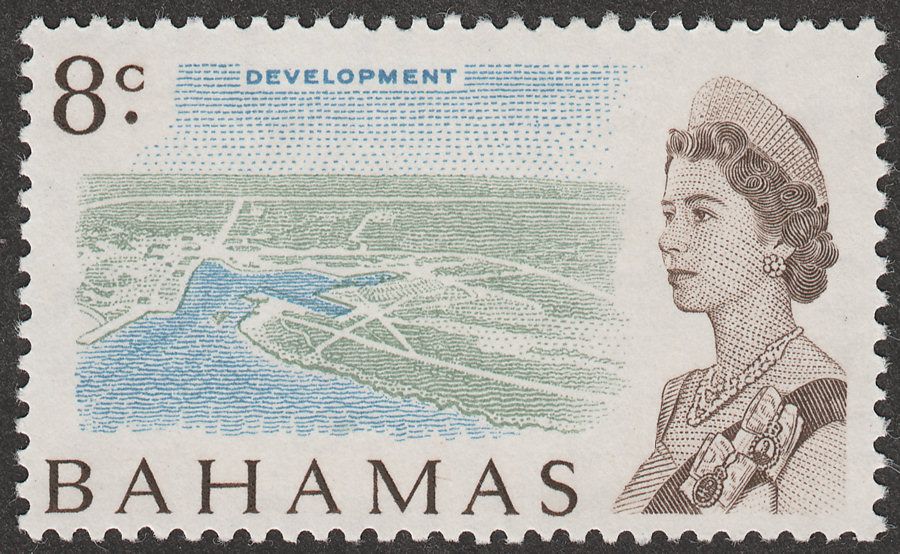 Bahamas 1970 QEII 8c Development White Paper Mint SG300a