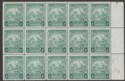 Click for more photos and details Barbados 1942 KGVI Badge 1d Blue-Green perf 14 Block of 15 Mint SG249c