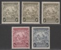 Click for more photos and details Barbados 1941 KGVI Badge 1sh, 2sh6d, 5sh Selection Mint SG255-256a