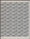 Click for more photos and details Barbados 1953 QEII Dover Fort 1c Indigo Full Sheet of 100 Mint SG289