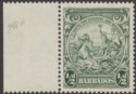 Click for more photos and details Barbados 1942 KGVI Badge ½d Green perf 14 Unused SG248b cat £70 as Mint
