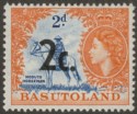 Click for more photos and details Basutoland 1961 QEII 2c Surcharge Type 24 on 2d Mint SG footnote