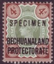 Bechuanaland 1897 QV 4d Green and Purple-Brown Mint SPECIMEN SG64s