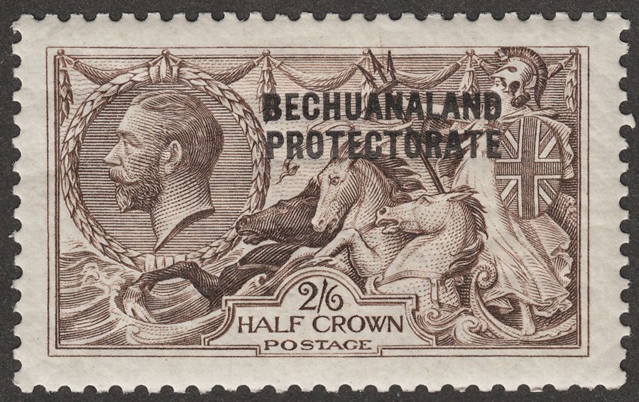 Bechuanaland Protectorate 1915 KGV 2sh6d Seahorse Sepia-Brown Waterlow Mint SG83