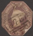 Click for more photos and details Queen Victoria 1847-54 Embossed 6d Cut-to-Shape Used on Piece with damage SpaceF