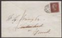 Click for more photos and details Queen Victoria 1846 1d Red Imperf Used Cover w Numeral 123 Bridgewater Postmark
