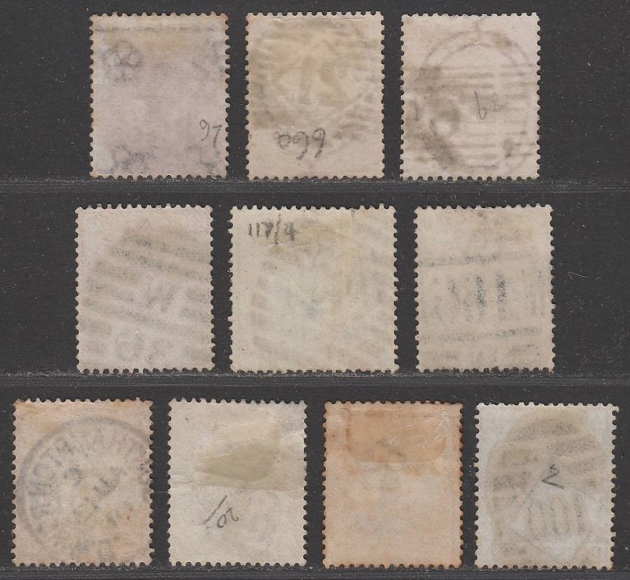 Queen Victoria 1855-87 Surface Printed Selection to 1sh Used