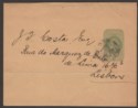 Click for more photos and details KEVII ½d Postal Stationery Wrapper Used London to Lisbon with FS Postmark