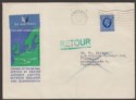 Click for more photos and details KGV 1936 2½d Used BA England to Scandinavia Airmail Service Cover Returned Marks