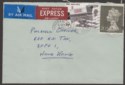 Click for more photos and details QEII 1972 20p, 7½ Used on Forces EXPRESS Airmail Cover to RAF Kai Tak Hong Kong