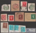 Click for more photos and details KEVII-QEII Selection Used on Pieces with MARCH, Cambridgeshire Postmarks