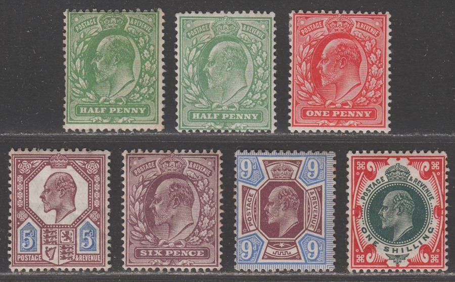 King Edward VII 1902-11 Selection to 1sh Mint
