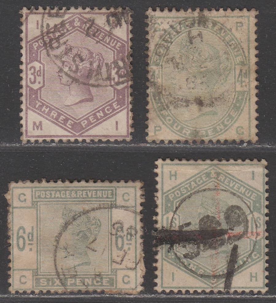 Queen Victoria 1883 Lilac and Green Selection to 1sh Used 
