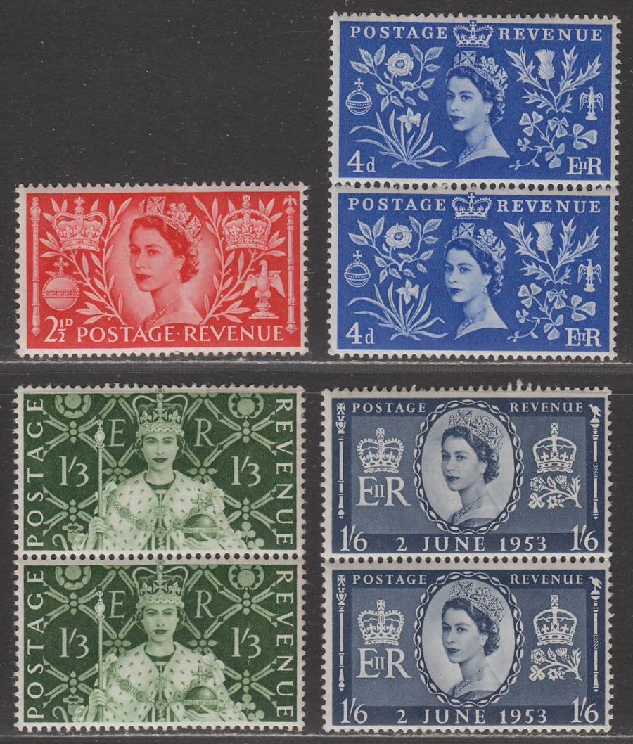 Queen Elizabeth II 1953 Coronation Set Mint SG532-535 cat £16+