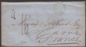 Click for more photos and details Great Britain 1854 Unstamped Wrapper Sent Liverpool to France w Good Marks