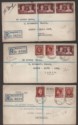 Click for more photos and details KGVI 1937-39 Registered First Day Covers Used Manchester to Ashton-u-Lyne