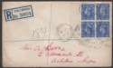 Click for more photos and details KGVI 1941 2½d Control Block Four Used on Registered First Day Cover Stalybridge