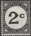 British Guiana 1940 Postage Due 2c Black Ordinary Paper Mint SG D2